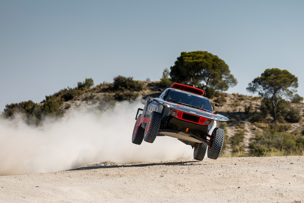 Test af Audi RS Q e-tron E2 i Zaragoza (juli 2022).
(Foto: Audi Sport)